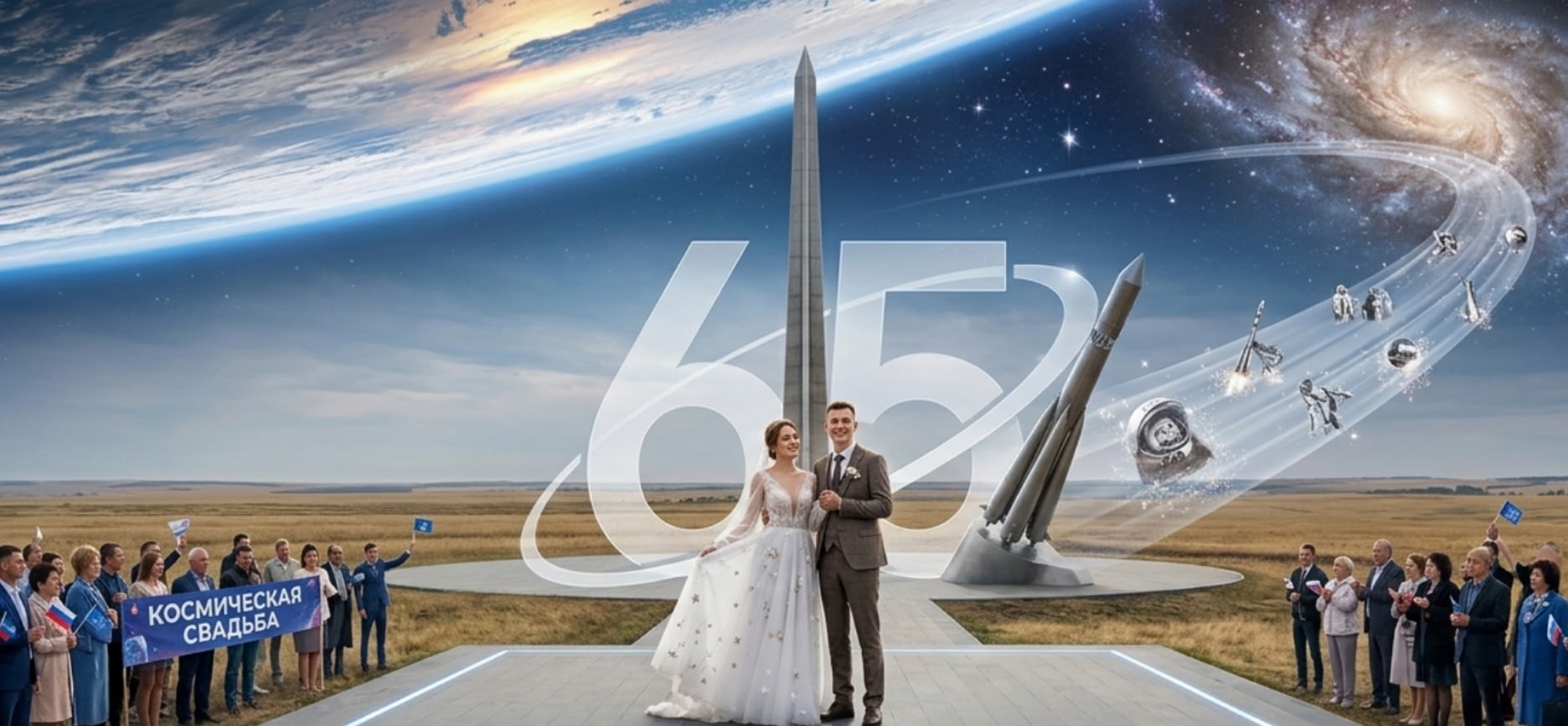 Саратовских молодожёнов приглашают сыграть свадьбу на месте приземления Гагарина